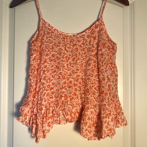 Floral Peplum Tank Top